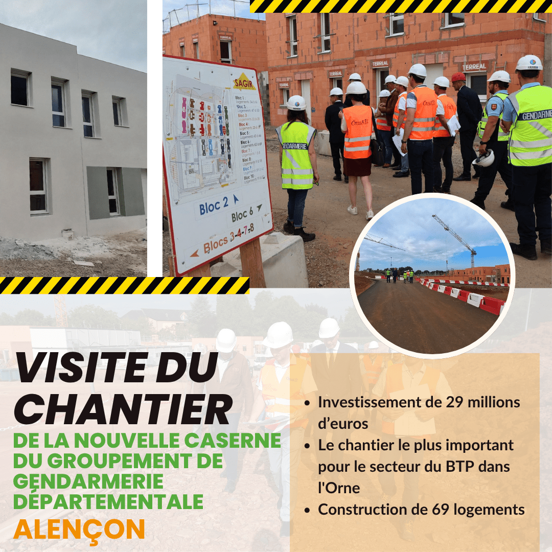 Visite construction gendarmerie Alençon