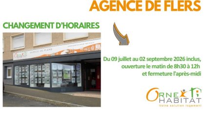 Agence de Flers : changement d'horaires