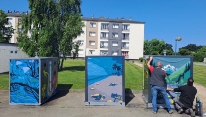 Embellissement des containers à déchets du quartier Saint-Michel, à Flers