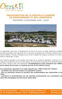 Cp inauguration gendarmerie gace 05112025